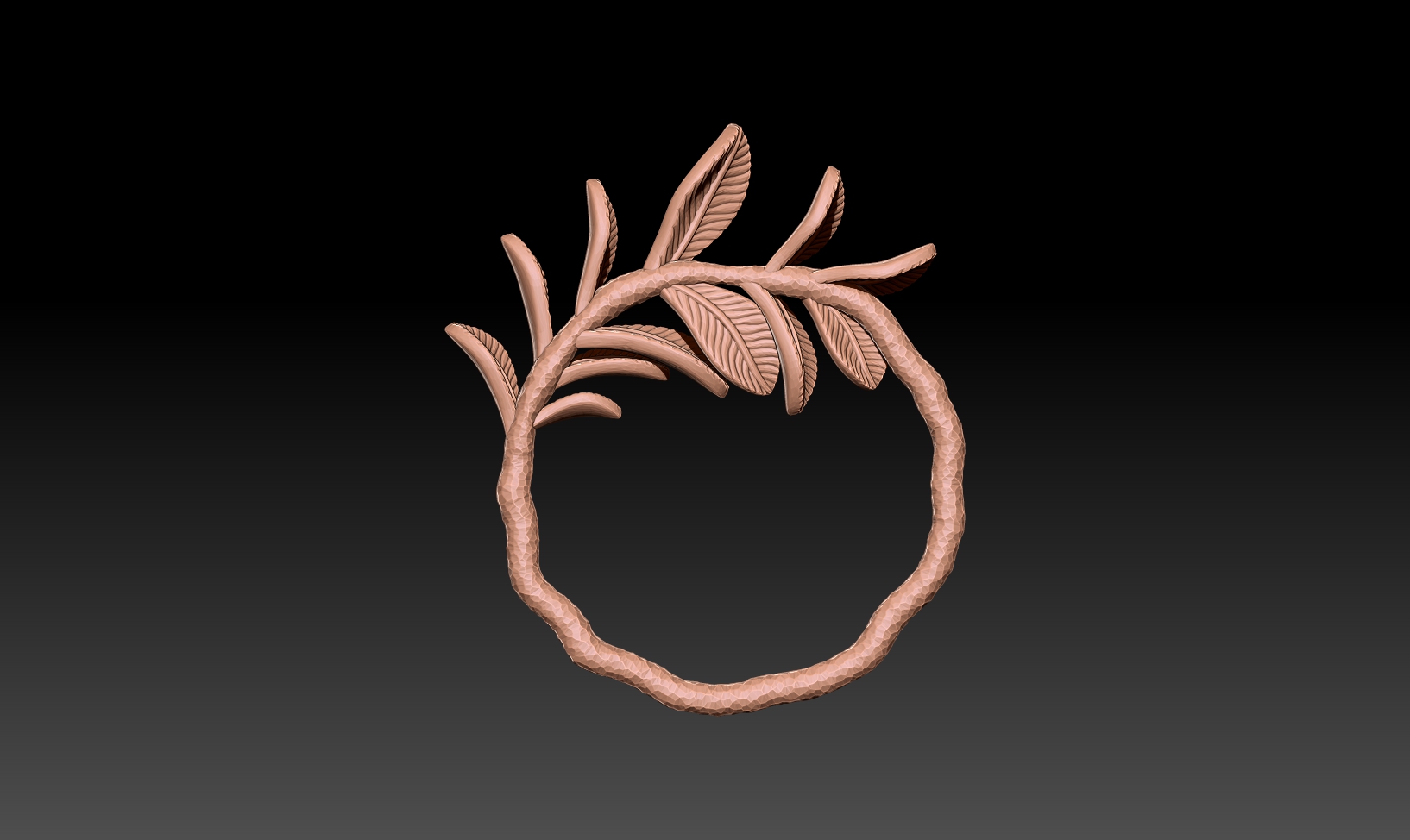 leaf ring Jewelry 3D print model - Mito3D