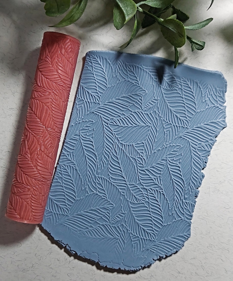 Blatt Walze Stift stl Datei Polymer Lehm Textur Prägung prägen 3D print model - Mito3D