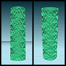 Yaprak rulman doku toplu iğne polimer kil takı Desen tasarım 3d print model - Mito3D