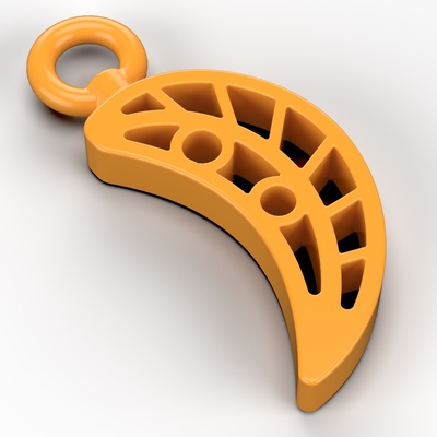 hoja forma oído anillo diseño colgante pendiente curvo 3d impresión imprimible pequeña ligero miedoso 3d print model - Mito3D