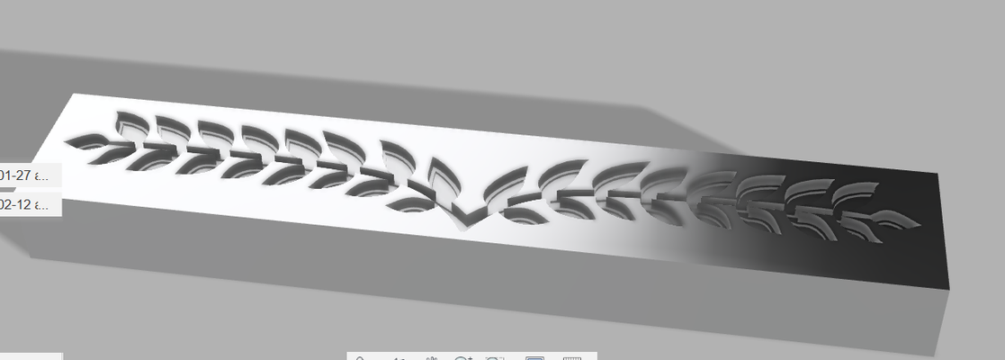 feuille bande moule couronne feuilles 3d print model - Mito3D