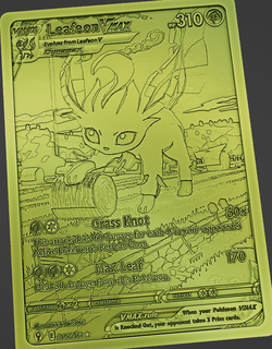 leafeon carta Pokemon gioco eevee anime manga sollievo 3d print model - Mito3D