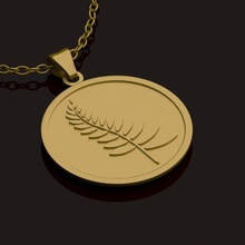 leafl pendant l-1322 jewelry 3d print gold silver necklace fashion leaf 3d print model - Mito3D