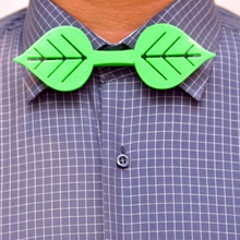 leafy bow tie fashion 3d print model - Mito3D