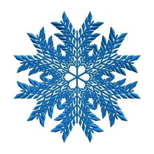 leafy snowflake blockscad art blockscadsnowflake recursive math 3d print model - Mito3D