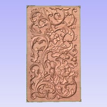 leafy swirl various 3d stl relief bas 3d print model - Mito3D