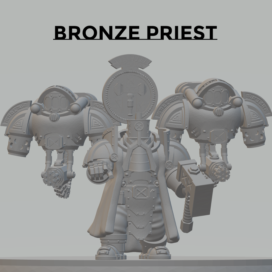 Liga Eisenbart Bronze Priester Spiel 42k Krieg Hammer Platz Zwerg Ligen Kader Figuren 3D print model - Mito3D