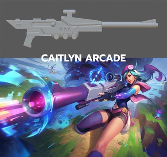 ligue légendes Caitlyn arcade accessoires lol cosplay 3d print model - Mito3D