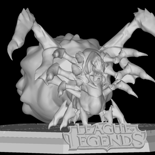league legends - ebonmaw of toy statue high poly art monster figure boss 3D print model - Mito3D