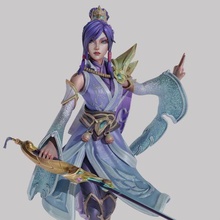 league legends - fiora soaring sword skin game figure supported 3d print model - Mito3D