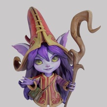 league legends - lulu game figure supported 3d print model - Mito3D