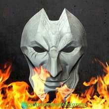 liga de leyendas jhin máscara disfraz cosplay lol casco art warhammer 40k el caballero oscuro mejor la las 3d print model - Mito3D