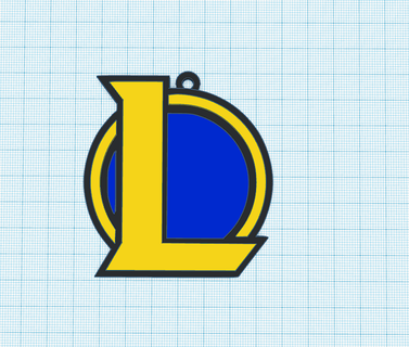 lig efsaneler logo anahtarlık takı lol isyan oyun 3d print model - Mito3D