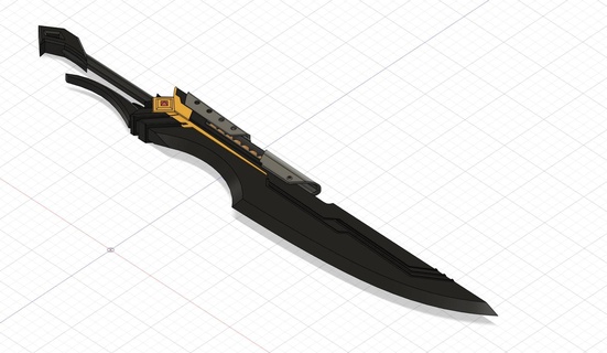 liga leyendas samira espada apuntalar falso pistola cosplay 3d print model - Mito3D