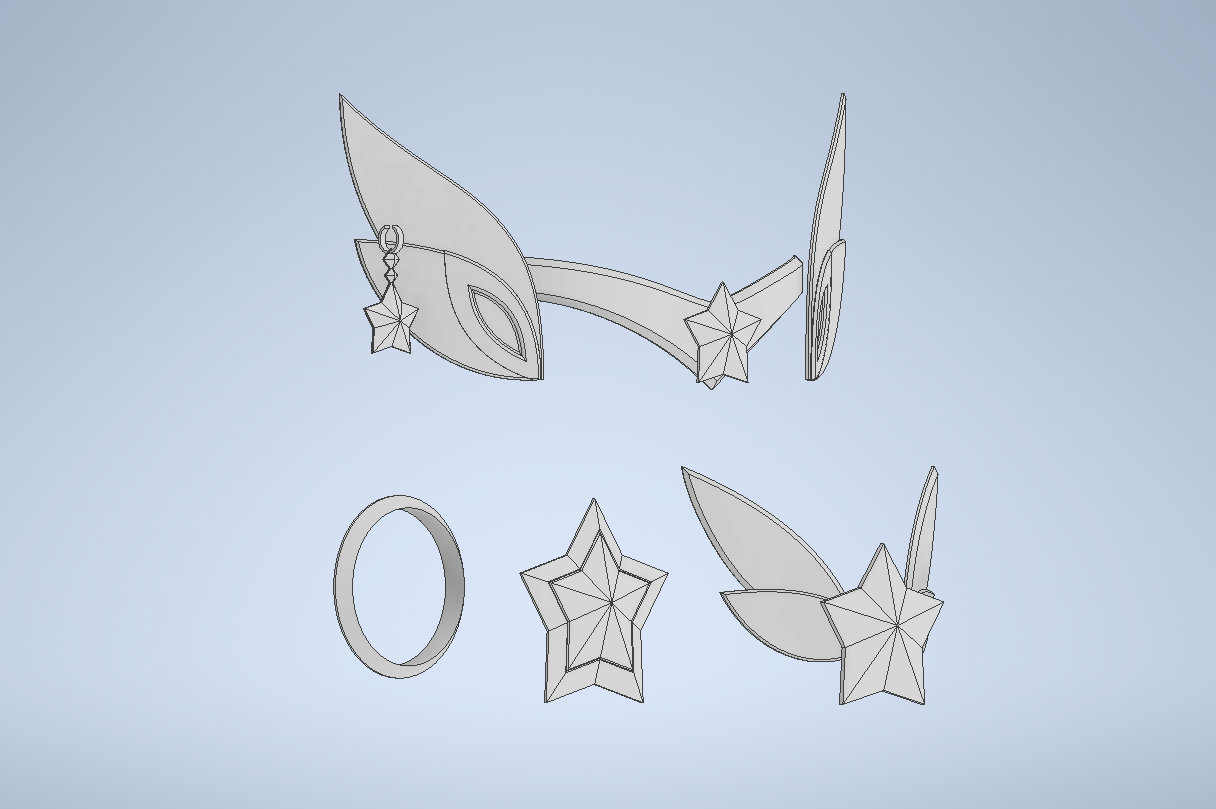 liga legendas selvagem fenda Luxo Estrela guardião acessórios brinquedo arte cosplay suporte 3D print model - Mito3D