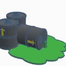 leaking toxic waste barrels 3d print model - Mito3D
