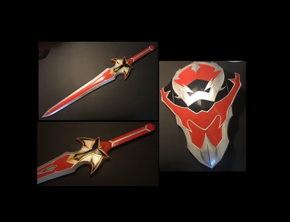 arco inclinado Lobo Guerreiro espada escudo místico guardas 3d print model - Mito3D