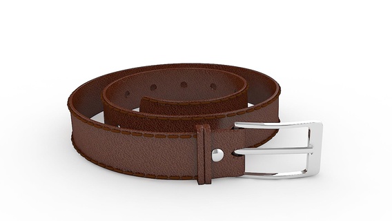 leather belt accessories black buckle clothing clothes fashion men male pants strap 3d print model - Mito3D