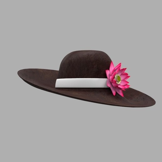 gorro de piel la moda impresión textura highpoly leathr sombrero 3D print model - Mito3D