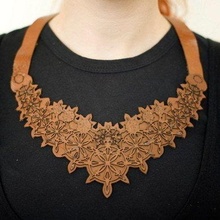 leather necklace jewellery jewelry lasercut 3d print model - Mito3D