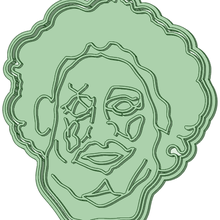 leatherface face cookie cutter tool 3d print model - Mito3D