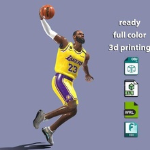 lebron james ready color 3d printing gadget nba basketball player lakers man human character sculpture people 3d print model - Mito3D