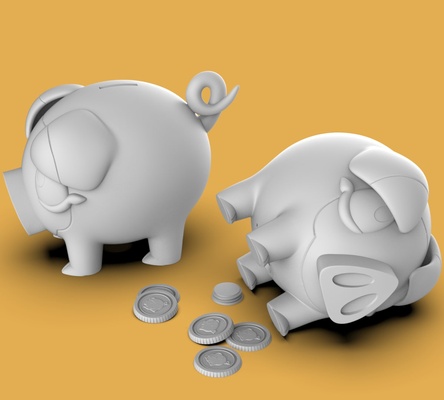 lechón alcancia pokemon arte moneda banco caja niños hogar 3d print model - Mito3D
