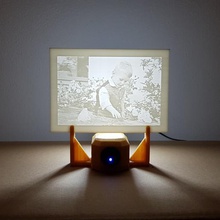 led-stand your own lithophane photo art photography stand lamp led 3d print model - Mito3D