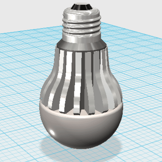 led bulb lamp glowing light 3D print model - Mito3D