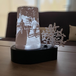 guidato porta candele litofania candeliere luce decorazione illuminazione fotografia personalizzato regalo 3d print model - Mito3D