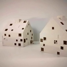 led de navidad la casa arquitectura accessoire simple mínimo el x-mas santa villige 3d print model - Mito3D