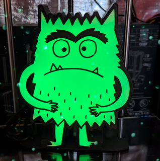 LED Farbe Monster Lampe 3d print model - Mito3D