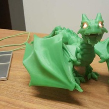 göz çukurları braq açtı oyun hayvanlar led ejderha 3d print model - Mito3D