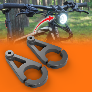 led headlight mount ebike e-bike clamp light handlebar bike bicycle 318 3d print model - Mito3D