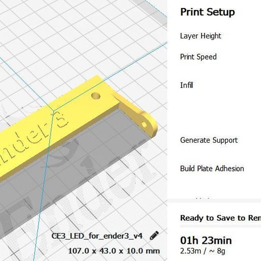 3 led tutucu aydınlatma ender aracı 3d yazıcı parçaları 3D print model - Mito3D
