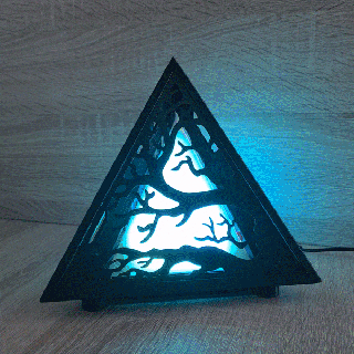 guidato lampada decorazione ornamento arte casa decorativo rgb indirizzabile notte luce 3d print model - Mito3D
