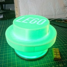 led lamp - lego stud light strip compatible toy 3d print model - Mito3D