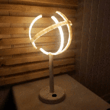 led lamp 4 rings design light 3d print model - Mito3D