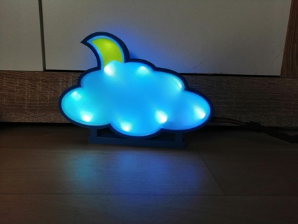 Led Lamba bulut ay oyuncak 3d print model - Mito3D