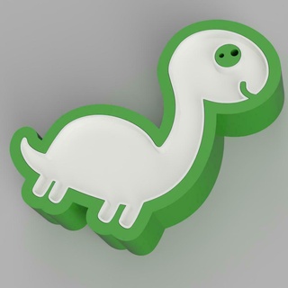 conduziu luminária dinossauro dinossauro 3d print model - Mito3D