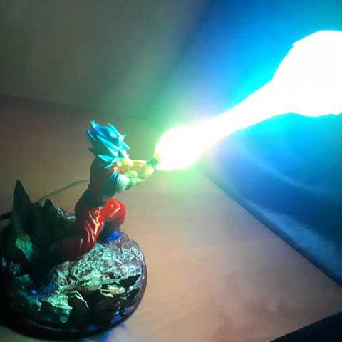 led lamp goku kamehameha dragon ball home toy animation figurehead lukewarm dwelling lighting hearth offspring 3D print model - Mito3D