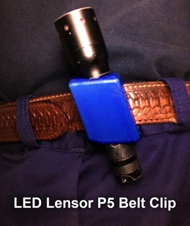 LED Lenser p5 cinturón acortar Linterna soporte hands free accesibilidad conveniencia portabilidad herramienta personal Encendiendo aire libre ocupaciones cámping excursionismo emergencia preparación durabilidad ligero ledlenser 3d print model - Mito3D