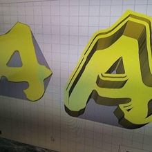 Led harfler alfabe işaret ışık numara 3d print model - Mito3D