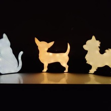 led light box cat 3d print model - Mito3D