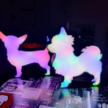 LED lumière boîte chihuahua longue cheveux 3d print model - Mito3D