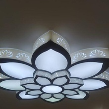 LED loto flor techo luminaria medición 18 colgante pendiente moderno casa atención lámpara 3d print model - Mito3D