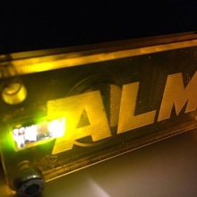 LED étiquette nom badge 3d print model - Mito3D