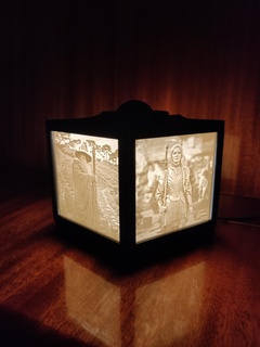 led night lamp lithogaphs lithography photo light bulb gift christmas kings 3d print model - Mito3D