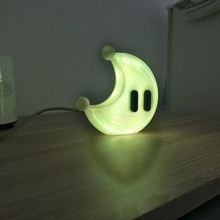 led poder de la lámpara luna casa el 3d print model - Mito3D