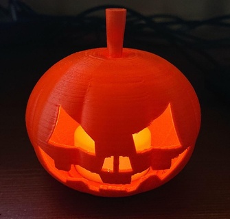 led pumpkin citrouille halloween jack-o-lantern orange scary spooky tealight sculptures 3d print model - Mito3D